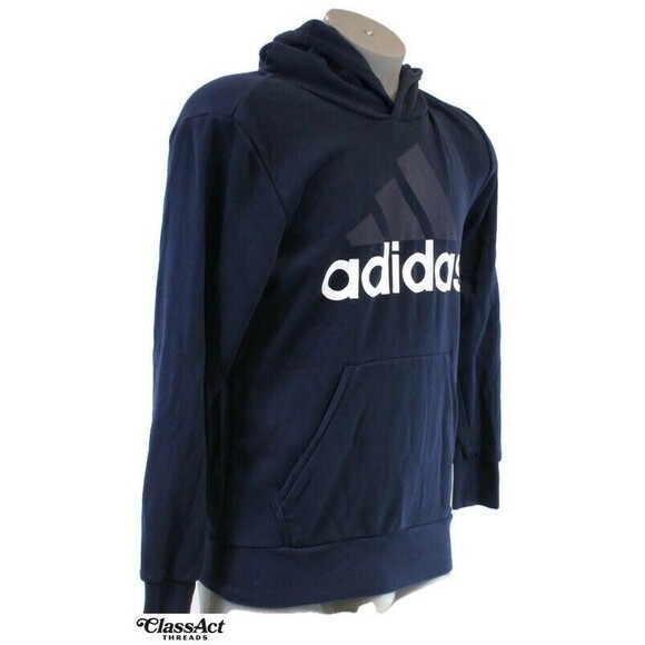 Adidas Hoodie Men’s Blue Pullover Sweatshirt ClimaWarm Running Gym Sz M - Picture 1 of 6